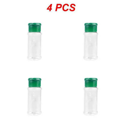 1/2/4 vnt Prieskonių indelių rinkinys 5 / Stiklainiai prieskoniams Druskos ir pipirų plaktuvas Prieskonių indelis Prieskonių organizatorius Plastikinis kepsnių pagardas