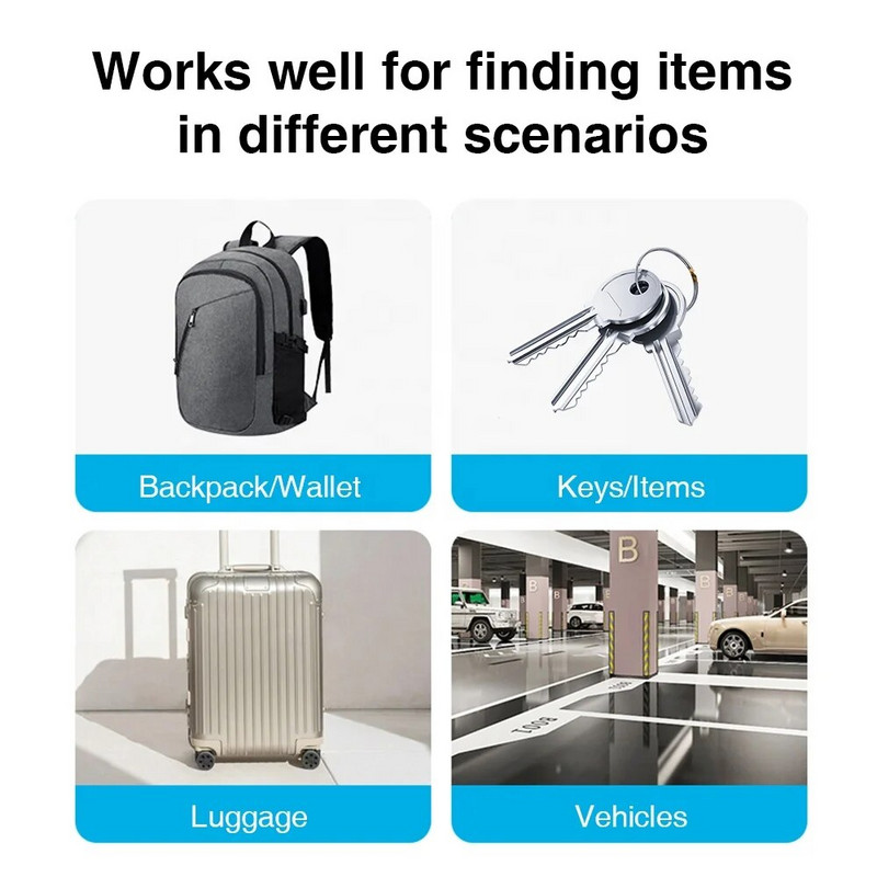 MFI Smart Tag Mini GPS Locator Vaikai Vieta realiuoju laiku Naminiai gyvūnai Šuo Katė Vaikai Raktas Dviračio žymeklis su Apple Surasti mano korėjiečių ispanų k.