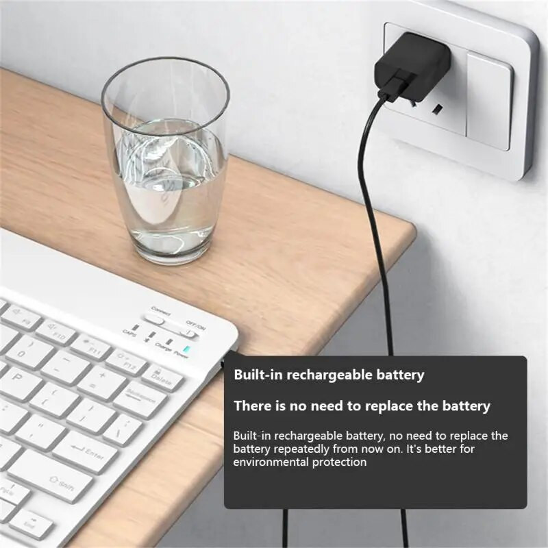 Įkraunama apšviesta klaviatūra nešiojamam kompiuteriui telefonui, skirta Windows Macbook planšetiniam kompiuteriui magnetinė belaidė klaviatūra