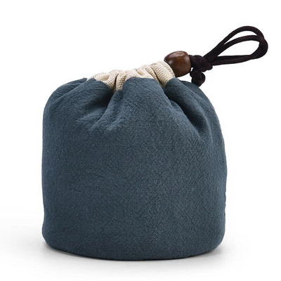 Arbatos rinkinys mažas vienas puodelis Jianzhan ryšulio kišenė maža arbatos skardinės laikymo maišelis Brocade medvilnės kanapių arbatos indų audinio laikymo maišelis ZC361