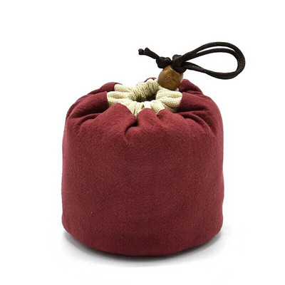 Arbatos rinkinys mažas vienas puodelis Jianzhan ryšulio kišenė maža arbatos skardinės laikymo maišelis Brocade medvilnės kanapių arbatos indų audinio laikymo maišelis ZC361