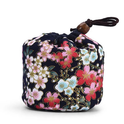 Arbatos rinkinys mažas vienas puodelis Jianzhan ryšulio kišenė maža arbatos skardinės laikymo maišelis Brocade medvilnės kanapių arbatos indų audinio laikymo maišelis ZC361