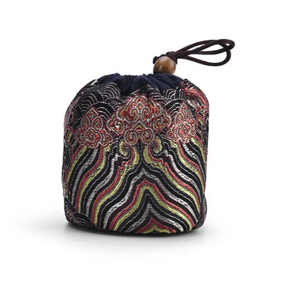 Arbatos rinkinys mažas vienas puodelis Jianzhan ryšulio kišenė maža arbatos skardinės laikymo maišelis Brocade medvilnės kanapių arbatos indų audinio laikymo maišelis ZC361