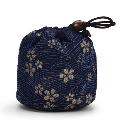 Arbatos rinkinys mažas vienas puodelis Jianzhan ryšulio kišenė maža arbatos skardinės laikymo maišelis Brocade medvilnės kanapių arbatos indų audinio laikymo maišelis ZC361