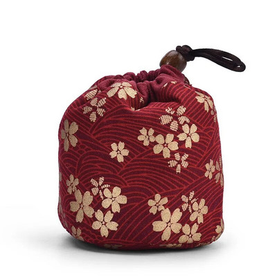 Arbatos rinkinys mažas vienas puodelis Jianzhan ryšulio kišenė maža arbatos skardinės laikymo maišelis Brocade medvilnės kanapių arbatos indų audinio laikymo maišelis ZC361