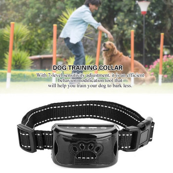 Устройство против лай за домашни кучета USB електрически ултразвуков нашийник за обучение на кучета Dog Stop Barking Vibration Anti Bark Collar