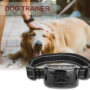 Устройство против лай за домашни кучета USB електрически ултразвуков нашийник за обучение на кучета Dog Stop Barking Vibration Anti Bark Collar