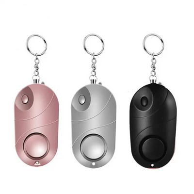 Safe Sound Siren Female Personal Alarm Emergency Self-Defense Security Alarm Keychain LED Flashlight Anti Attack Tool For Women