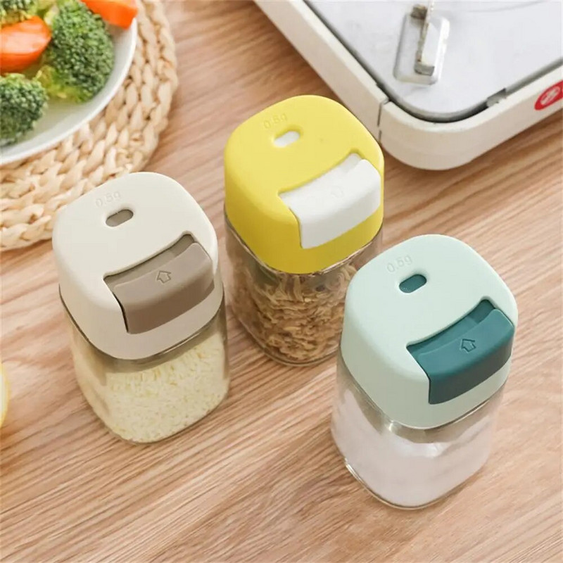 1 vnt. stūmimo tipo druskos dozatorius Druskos bakas, cukraus butelis, prieskonių ir pipirų plaktuvas Prieskonių indelio prieskonių butelio talpyklos virtuvės prietaisai