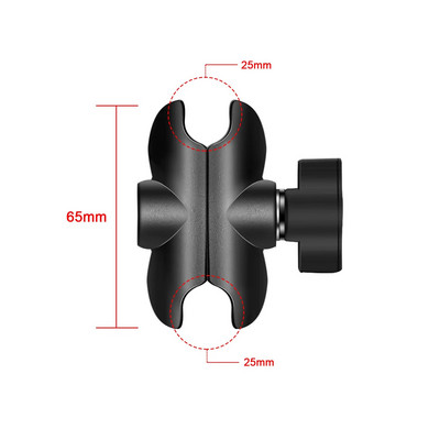 1 colio rutulinės galvutės adapterio tvirtinimo pagrindo motociklo vairo galinio vaizdo veidrodžio laikiklis, skirtas DJI GoPro Insta360 veiksmo kameros priedui