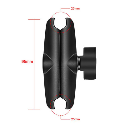 1 colio rutulinės galvutės adapterio tvirtinimo pagrindo motociklo vairo galinio vaizdo veidrodžio laikiklis, skirtas DJI GoPro Insta360 veiksmo kameros priedui