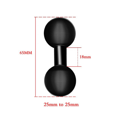 1 colio rutulinės galvutės adapterio tvirtinimo pagrindo motociklo vairo galinio vaizdo veidrodžio laikiklis, skirtas DJI GoPro Insta360 veiksmo kameros priedui