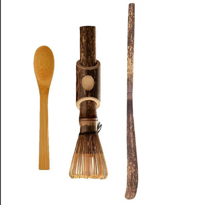 2-3 vnt./komplektas Bambuko Matcha gaminimo rinkinys Matcha arbatos plakimo kabliukas Bambuko samtelis Chashaku