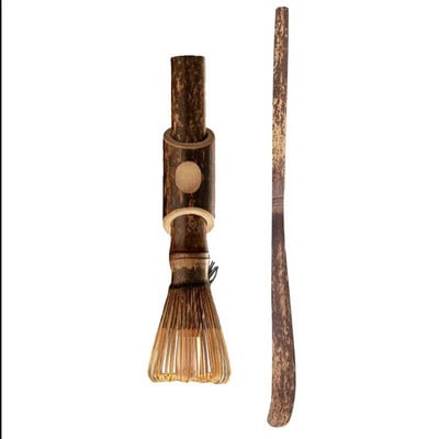 2-3 vnt./komplektas Bambuko Matcha gaminimo rinkinys Matcha arbatos plakimo kabliukas Bambuko samtelis Chashaku