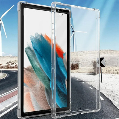 За Samsung Galaxy Tab A8 10.5 2021 SM-X200 SM-X205 калъф TPU Silicone Airbag cover Transparent Fundas за Galaxy A8 SM-X200 X205