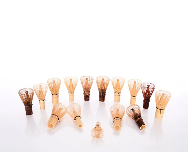 Japoniškos ceremonijos bambuko „Matcha“ praktiški miltelių šluotelė Kavos žaliosios arbatos šepetėlis „Chasen“ įrankis malūnėlio šepečiai arbatos įrankiai