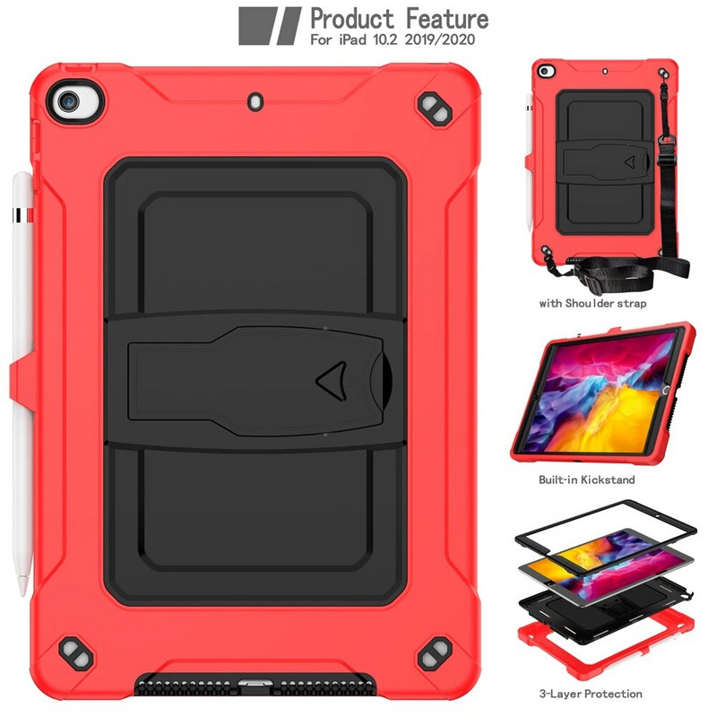 Puzdro pre iPad 10.2 2019 2020, odolné voči nárazom a pre deti, pre iPad 7. a 8. generáciu, pre iPad Air 3 / Air 10.5 2019, Funda