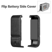 Atverčiamas baterijos šoninis dangtelis, skirtas GoPro Hero 12 11 10 9 Juodas Nuimamas akumuliatoriaus durelių dangtelis Įkrovimo dėklo prievadas, skirtas Go Pro 9 priedams