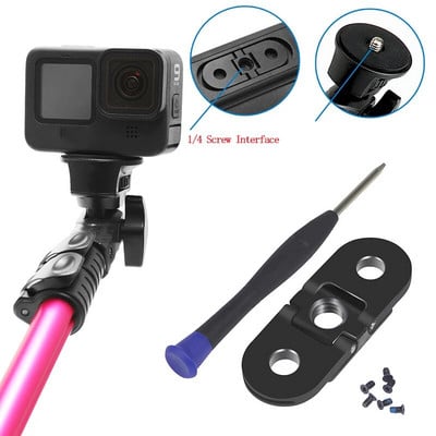 Pakaitiniai sulankstomi pirštai, skirti GoPro Hero11/10/9/8 magnetinio adapterio laikikliui su 1/4 trikojo jungties prievadu, skirtu korpuso rankenos monopodui