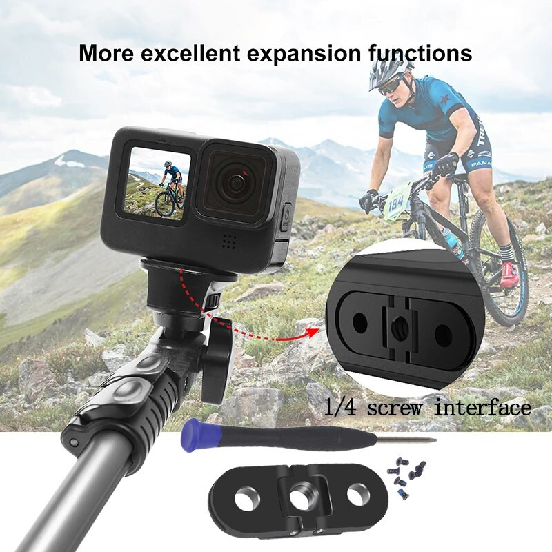 Pakaitiniai sulankstomi pirštai, skirti GoPro Hero11/10/9/8 magnetinio adapterio laikikliui su 1/4 trikojo jungties prievadu, skirtu korpuso rankenos monopodui