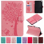 Reljefinis atverčiamas odinis dėklas, skirtas Samsung Galaxy Tab A 8.0 su S Pen 2019 SM-P205 P200 sulankstomu stovu, apsaugančiu nuo kritimo planšetinio kompiuterio dangteliu