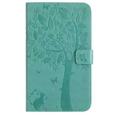 Reljefinis atverčiamas odinis dėklas, skirtas Samsung Galaxy Tab A 8.0 su S Pen 2019 SM-P205 P200 sulankstomu stovu, apsaugančiu nuo kritimo planšetinio kompiuterio dangteliu