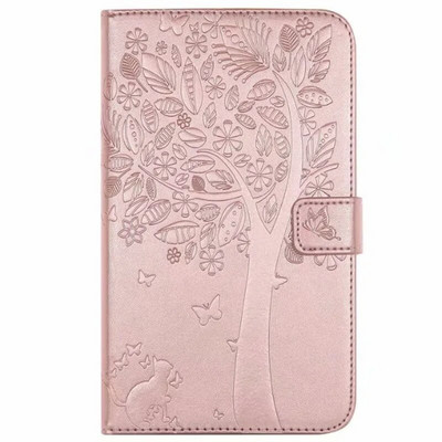 Reljefinis atverčiamas odinis dėklas, skirtas Samsung Galaxy Tab A 8.0 su S Pen 2019 SM-P205 P200 sulankstomu stovu, apsaugančiu nuo kritimo planšetinio kompiuterio dangteliu