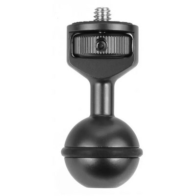 1-palcový adaptér s guľovou hlavou, 1/4" skrutka, pevný držiak, motýľový klip pre zrkadlovku GoPro, podvodný potápačský držiak, svorka na svetlo