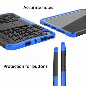 Тежкотоварен силиконов брониран калъф за таблет за Lenovo Tab E7 7.0 7104F Удароустойчив капак с ръчна стойка 