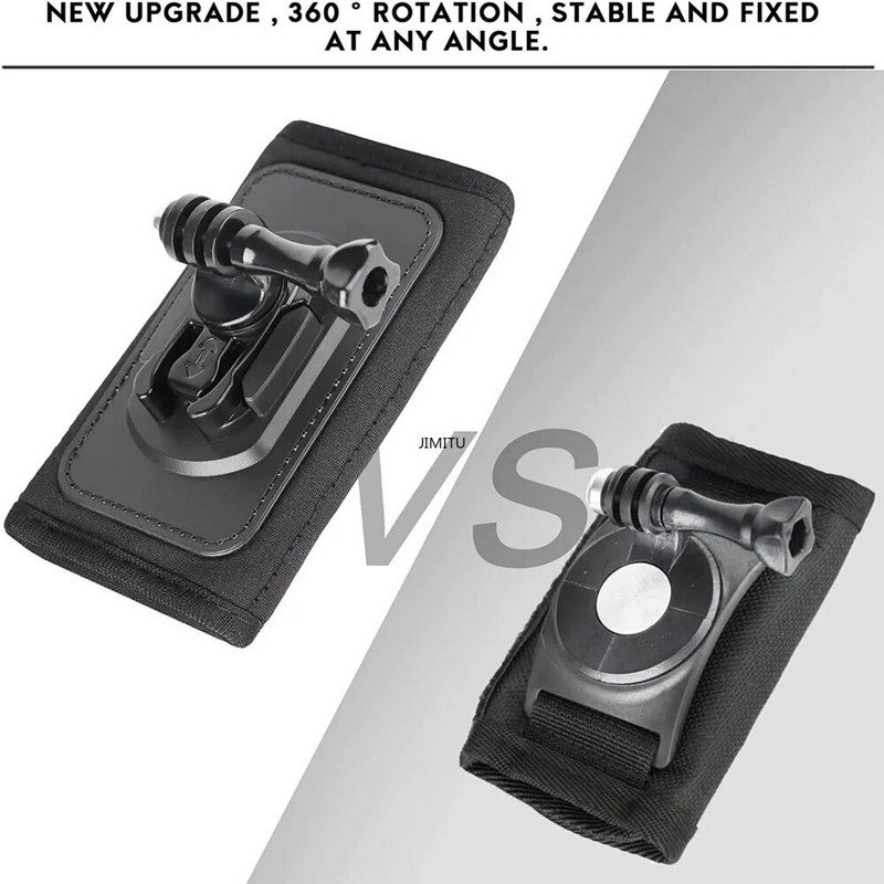 360° kampu pasukamas sagtis greitai atsegamas kuprinės peties dirželio laikiklis, skirtas GoPro Hero 11 10 9 8 7 6 5 4 +3 Dji veiksmo kameros priedas