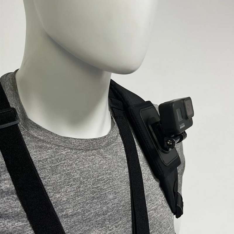 360° kampu pasukamas sagtis greitai atsegamas kuprinės peties dirželio laikiklis, skirtas GoPro Hero 11 10 9 8 7 6 5 4 +3 Dji veiksmo kameros priedas