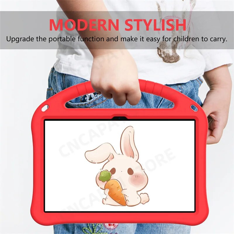 EVA putų smūgiams atsparus fondas, skirtas Teclast T40HD 2023 10,4 colio planšetiniam kompiuteriui vaikams, saugaus nešiojamojo dėklo dangteliu su galiniu atrama