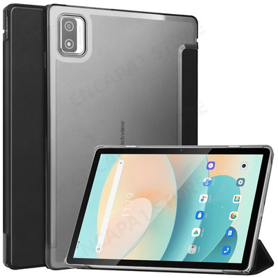Slim Funda su kietu matiniu apvalkalu, skirta Blackview Tab 12 Pro Smart Case Tab12 10,1 colio planšetinio kompiuterio dangteliu su automatinio pažadinimo / miego funkcija