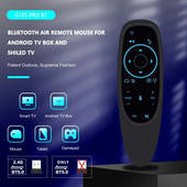 G10S Pro BT Balso nuotolinio valdymo pultas 2.4G belaidė oro pelė su giroskopu IR mokymasis, skirtas Android TV Box PC