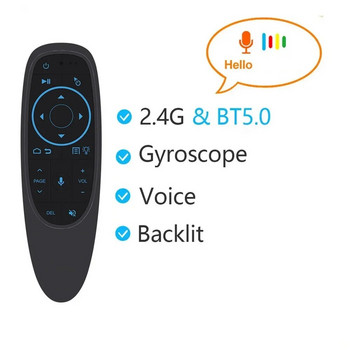 G10S Pro BT Voice Remote Control 2.4G Wireless Air Mouse with Gyroscope IR Learning for Android TV Box PC