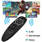 G10S G10S Pro Air Mouse Balso nuotolinio valdymo pultas 2.4G belaidis giroskopas IR mokymasis, skirtas H96 MAX X88 PRO X96 MAX Android TV Box