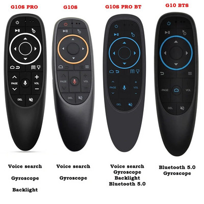 G10S G10SPRO G10BTS G10SPROBT Air Mouse hangos távirányító 2.4G vezeték nélküli giroszkóp IR tanulás Android TV Box PC-hez