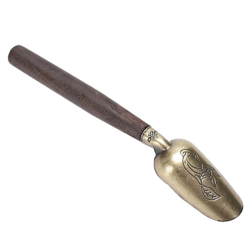 1 vnt Vintage juodmedžio arbatos šaukštelis medžio masyvo rankena Retro Creative arbatos kastuvas arbatos KongFu arbatos ceremonijos priedai arbatinis šaukštelis dovana