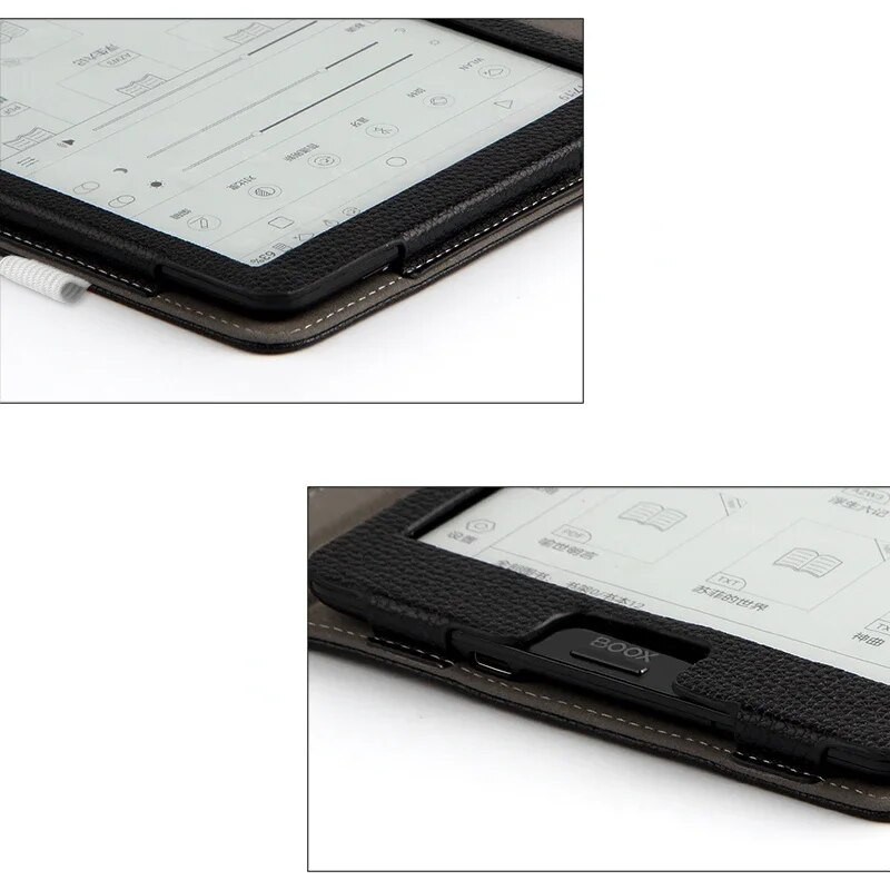 „Funda For Onyx Boox Nova 3“ dėklas su rankiniu dirželiu 7,8 colio el. knygos trigubai sulankstytas stovas, magnetinis PU odinis dangtelis