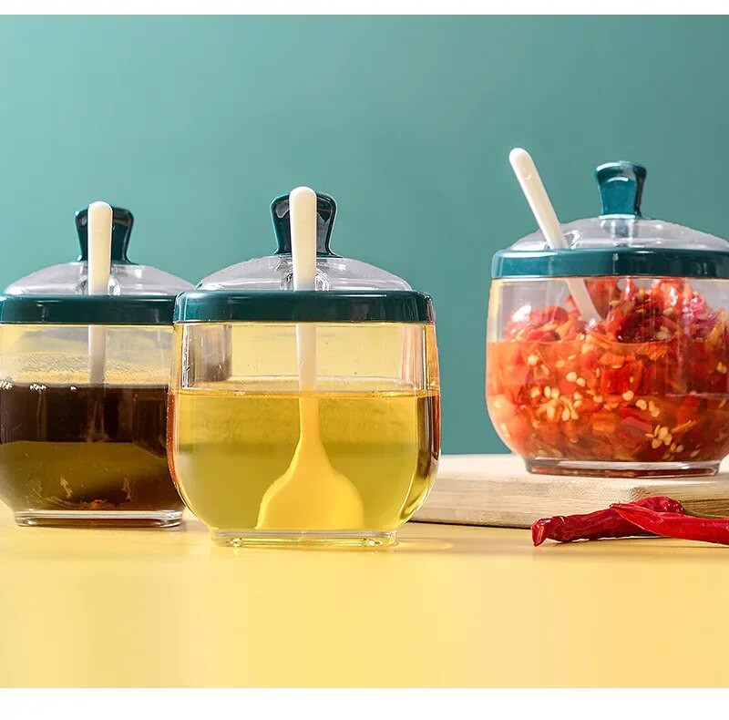 Virtuvės lengvas prabangus druskos mononatrio glutamato prieskonių dėžutė Druskos plaktuvo prieskonių derinio rinkinys prieskonių buteliukas