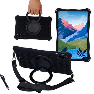Mielas silikoninis vaikiškas dėklas, skirtas Huawei Honor Pad X8 Pro 11,5 colio 2023 planšetinio kompiuterio stovo dangtelis, skirtas Honor Pad X9 11,5" su pečių dirželiais