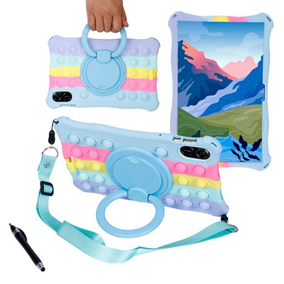Mielas silikoninis vaikiškas dėklas, skirtas Huawei Honor Pad X8 Pro 11,5 colio 2023 planšetinio kompiuterio stovo dangtelis, skirtas Honor Pad X9 11,5" su pečių dirželiais