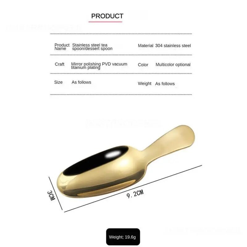 Nerūdijančio plieno arbatinis šaukštelis Patogus nerūdijančio plieno šaukštelis pagardų šaukštas kavos šaukštas patvarus trumpa rankena virtuvės įrankiai mini