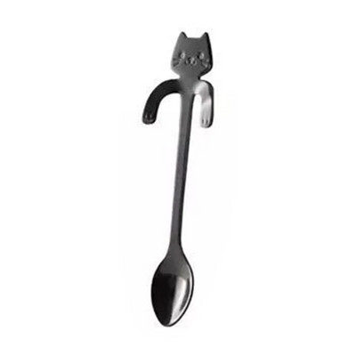 Naujas maišymo šaukštas katės formos 4 spalvų Pasirinkite vandens arbatos pieno kavos sriubai cukrui