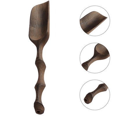 Arbatinis šaukštelis Bambukas kaušeliui Drožinėti arbatos reikmenys Šaukštelis Praktiški arbatiniai šaukšteliai