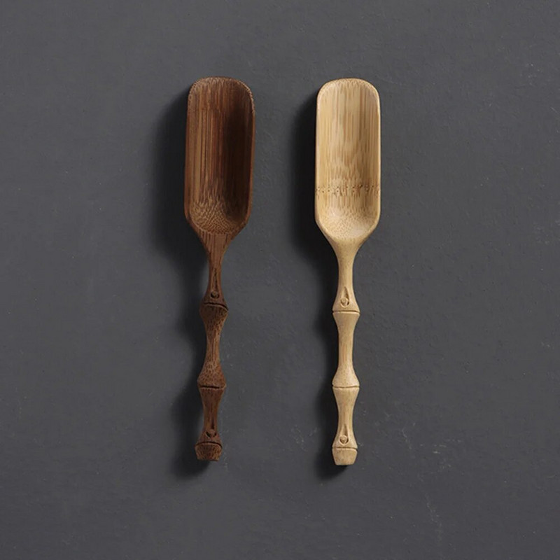 Arbatinis šaukštelis Bambukas kaušeliui Drožinėti arbatos reikmenys Šaukštelis Praktiški arbatiniai šaukšteliai