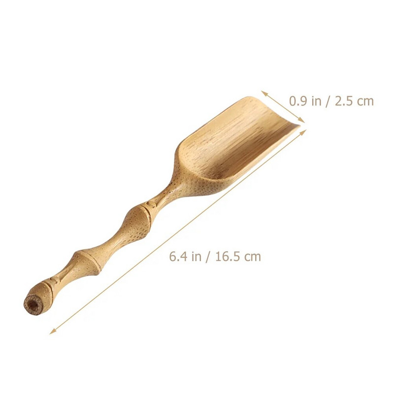 Arbatinis šaukštelis Bambukas kaušeliui Drožinėti arbatos reikmenys Šaukštelis Praktiški arbatiniai šaukšteliai