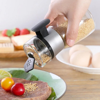 Δοχείο αλατιού τύπου Push Μπουκάλι ζάχαρης αλατιού Spice Pepper Shaker Can Spice Jar PushType Seasoning Bottle Bottle Gadgets κουζίνας