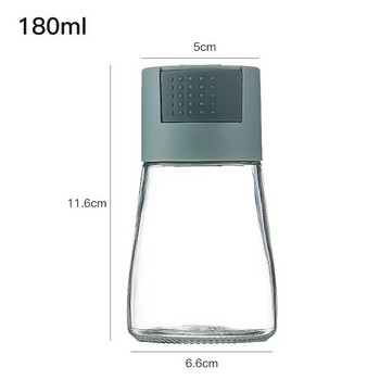 Ossayi 180 мл стъклени солници буркани контейнер еднократно натискане 0,5 г кухненска подправка подправка подправка пипер шейкър бутилка