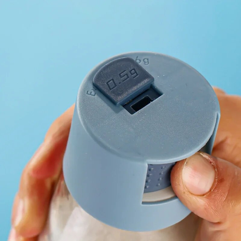 Ossayi 180ml Stikliniai druskos rūsiai Stiklainiai Indelis Vieną kartą paspaustas 0,5 g Virtuvės prieskonių Prieskonių Prieskonių Pipirų plaktuvo butelis